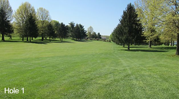 View of Hole 1 at Pine Hill Golf Course.